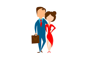 Businessman guy and girl. hand, a Person Illustration by Nenahliadava Design