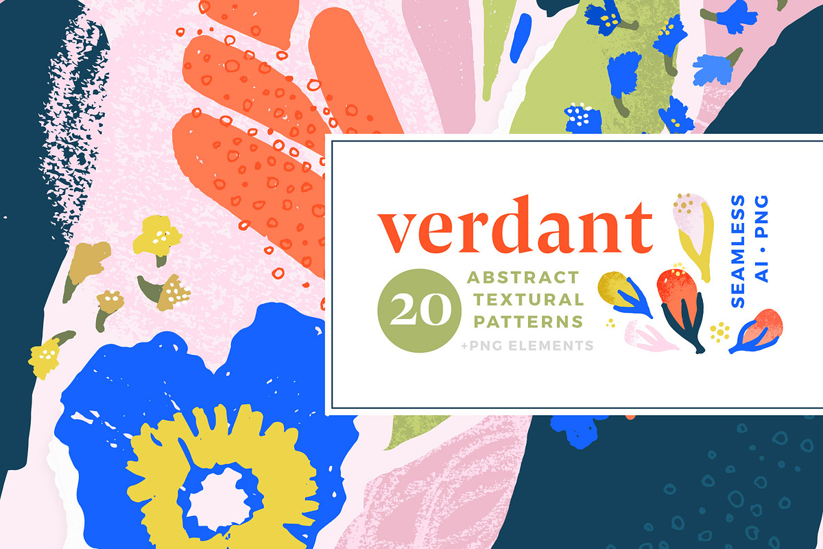 Verdant : Abstract Seamless Patterns, a Pattern Graphic by Anugraha Design (Photo 1 of 9)