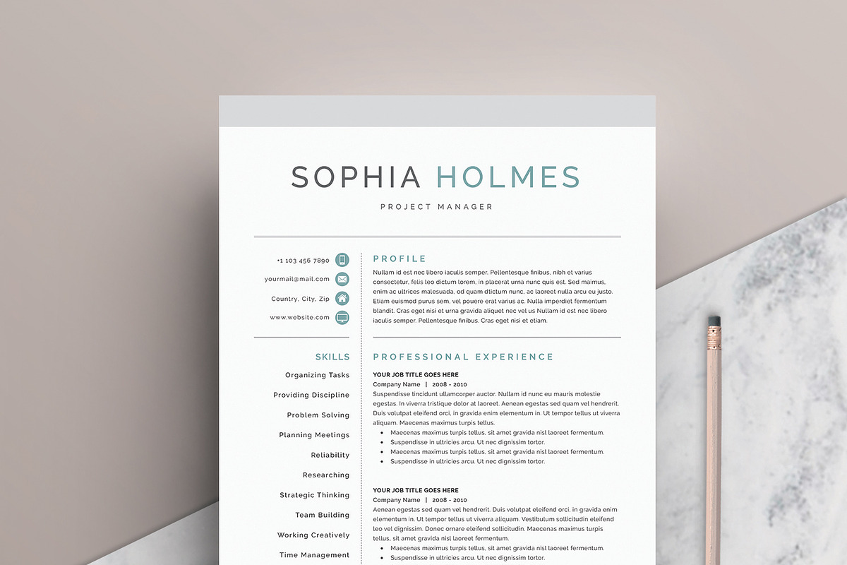 Word Resume & Cover Letter Template, a Resume Template by DemeDesign (Photo 1 of 4)