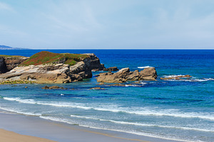 Atlantic sandy Islas beach (Spain)., a Nature Photo by YuriyB
