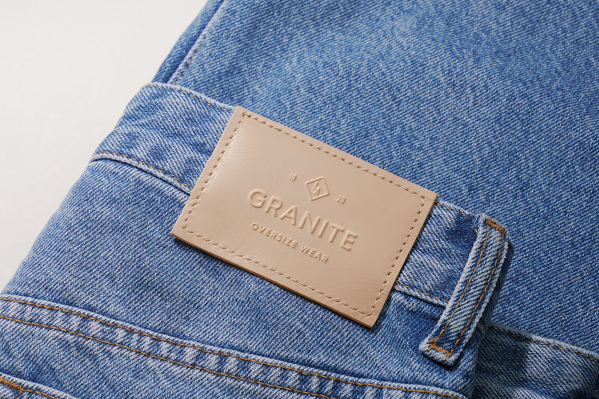 Logo Mockup Label Jeans Pants, a Hoody Mockup by Asylab (Photo 2 of 7)