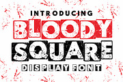 Bloody Square Destroy Font, a Blackletter Font by Fourteen Letter (Thumbnail 1 of 8)