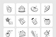 75 Dessert Doodles, an Outline Icon by Prosymbols (Thumbnail 6 of 7)
