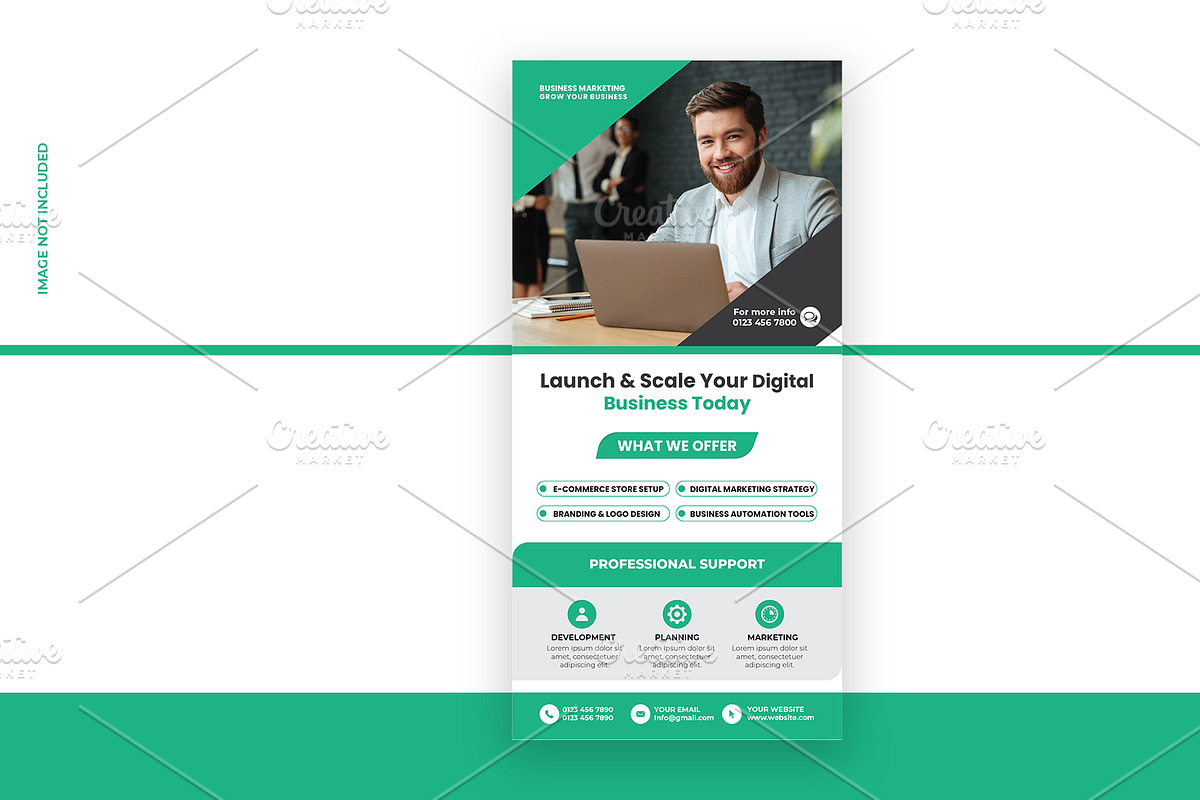 Corporate DL Flyer Design Template, a Flyer Template by graphics city
