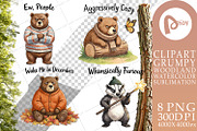 Grumpy Woodland Hygge Sublimation, a Decorative Illustration by Artnoy (Thumbnail 14 of 18)