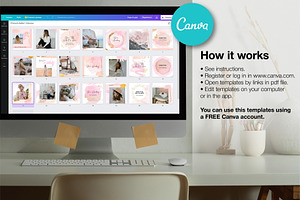 Pink Puzzle CANVA Instagram Template