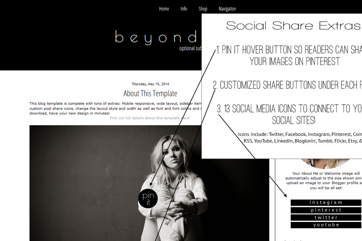Blogger Template Black and White, a Templates & Theme by BD Web Studio (Photo 4 of 4)