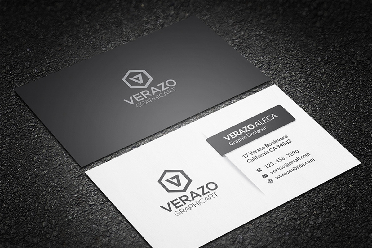 Clean Minimal Business Card, a Business Card Template by Verazo (Photo 1 of 3)