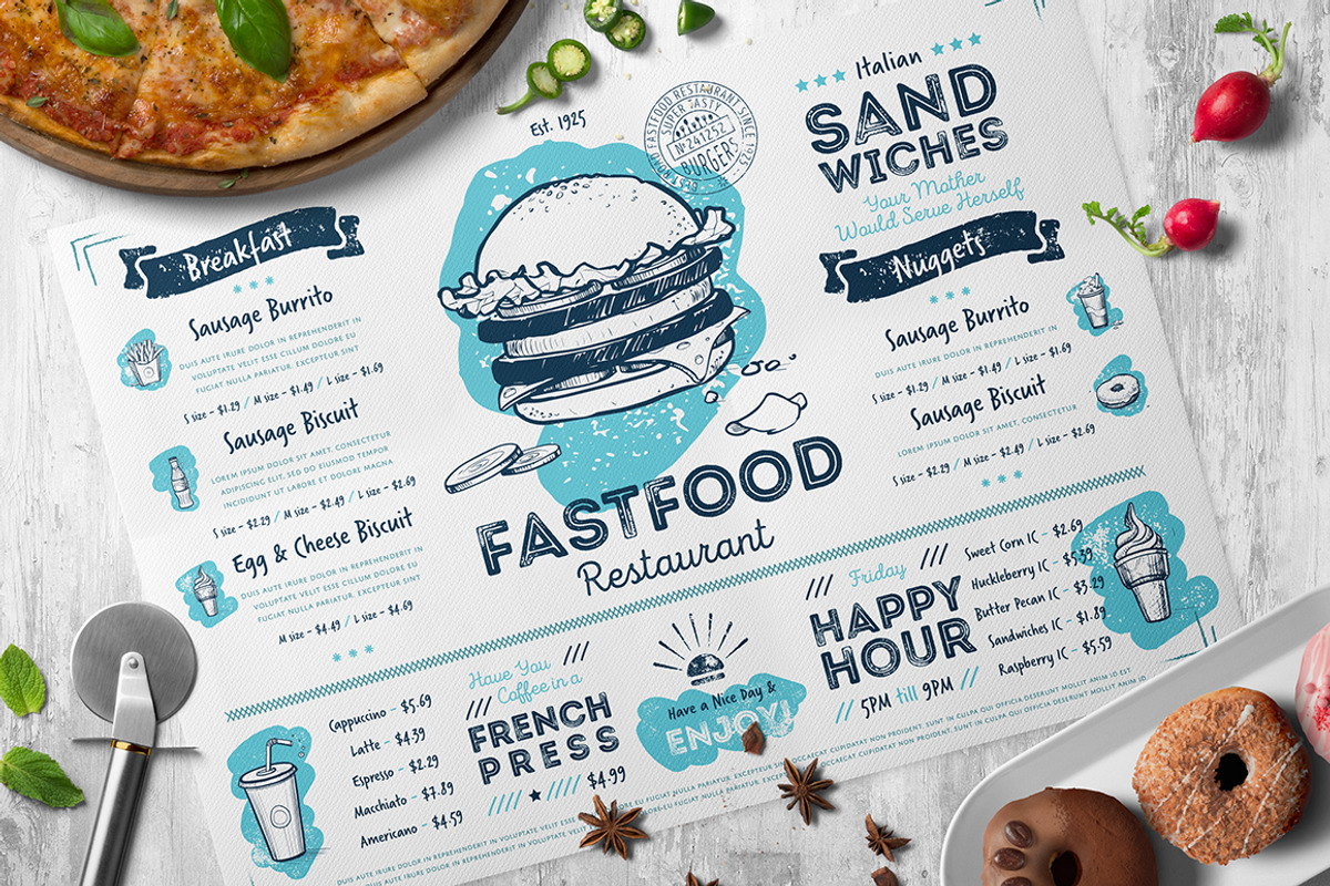 Café and restaurant identity creator, a Food Illustration by Alfazet Chronicles (Photo 2 of 10)