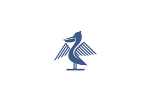 pelican bird logo, a Branding & Logo Template by ZHR Creative