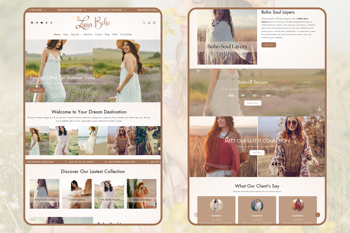 Luna - Boho Shopify Theme, a Shopify Template by Xynotheme (Photo 2 of 7)
