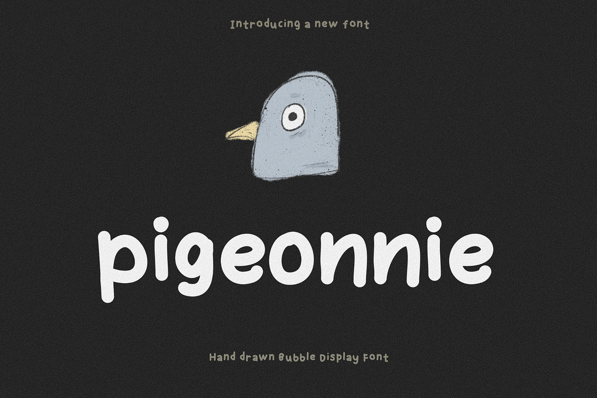 Pigeonnie | Handwritten Display Font, a Handwritten Font by Ashiya Pixel (Photo 1 of 7)
