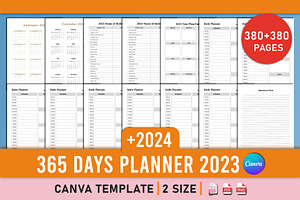 2 Years 365 Days Planner Canva