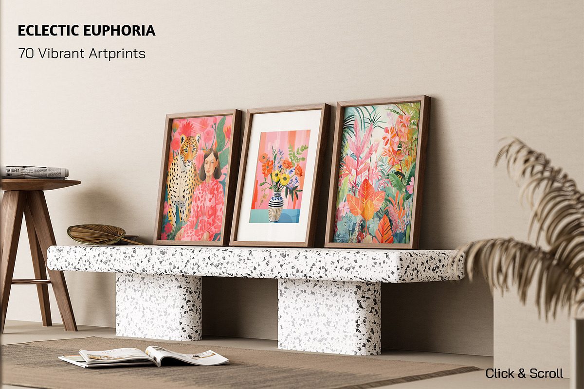 Vibrant Maximalist Wall Art Gallery, a Background Graphic by Essentially Nomadic (Photo 6 of 9)