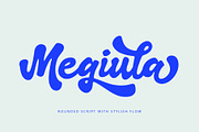 Megiula - Rounded Script Font, a Script Font by Sealoung (Thumbnail 1 of 11)