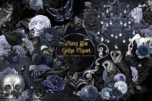 Navy Blue Gothic Graphics