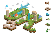 Isometric City Map Builder Vector, an Illustration by Vectopus.com (Thumbnail 1 of 5)