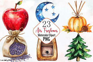 Air Freshener Watercolor Clipart's, a Work Illustration by RobertsArt