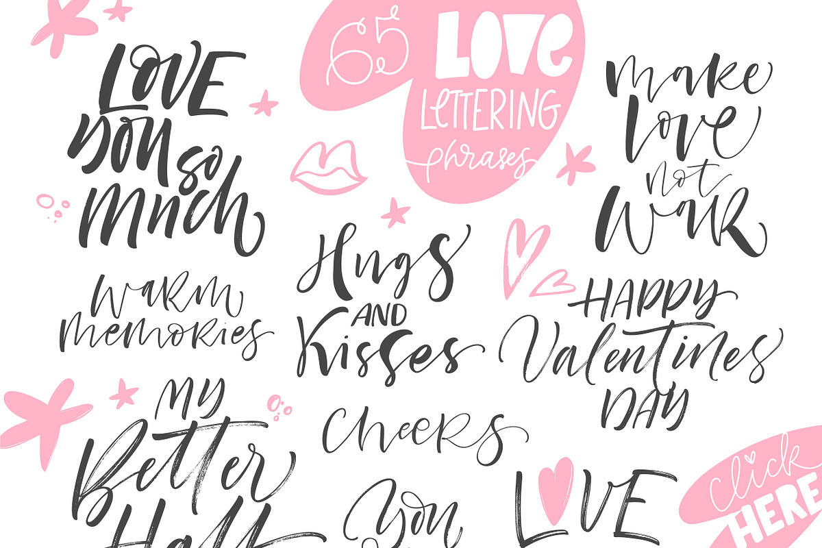 Love lettering collection., a Decorative Illustration by Asya Mix (Photo 3 of 11)