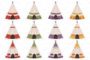 Autumn Tribal Clipart & Vectors, an Illustration by Amanda Ilkov (Thumbnail 3 of 4)