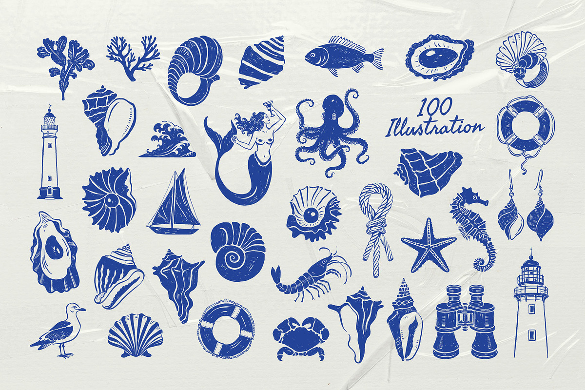 Ocean | Logo & Illustration Kit, a Branding & Logo Template by KetteCreate (Photo 6 of 20)