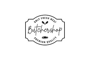 Butcher shop logo illustration, a Branding & Logo Template by Dyn Studio