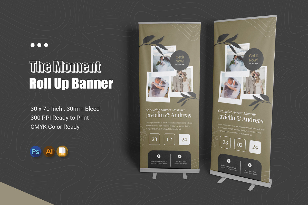 Capture The Moment Roll Up Banner, a Print Template by Esensifiksi.studio (Photo 1 of 2)