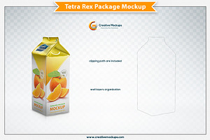 Tetra Rex Carton Package Mockup