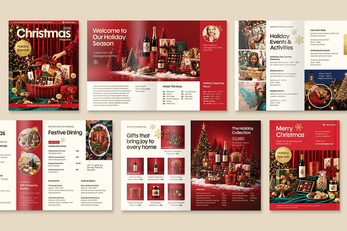 Christmas Shopping Magazine Template, a Magazine Template by BrandPacks (Photo 2 of 5)