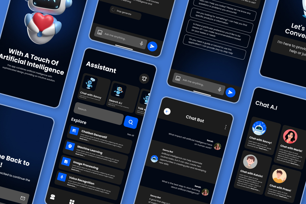 Savvy - AI Chatbot Mobile App, an App Template by twinstd (Photo 4 of 5)