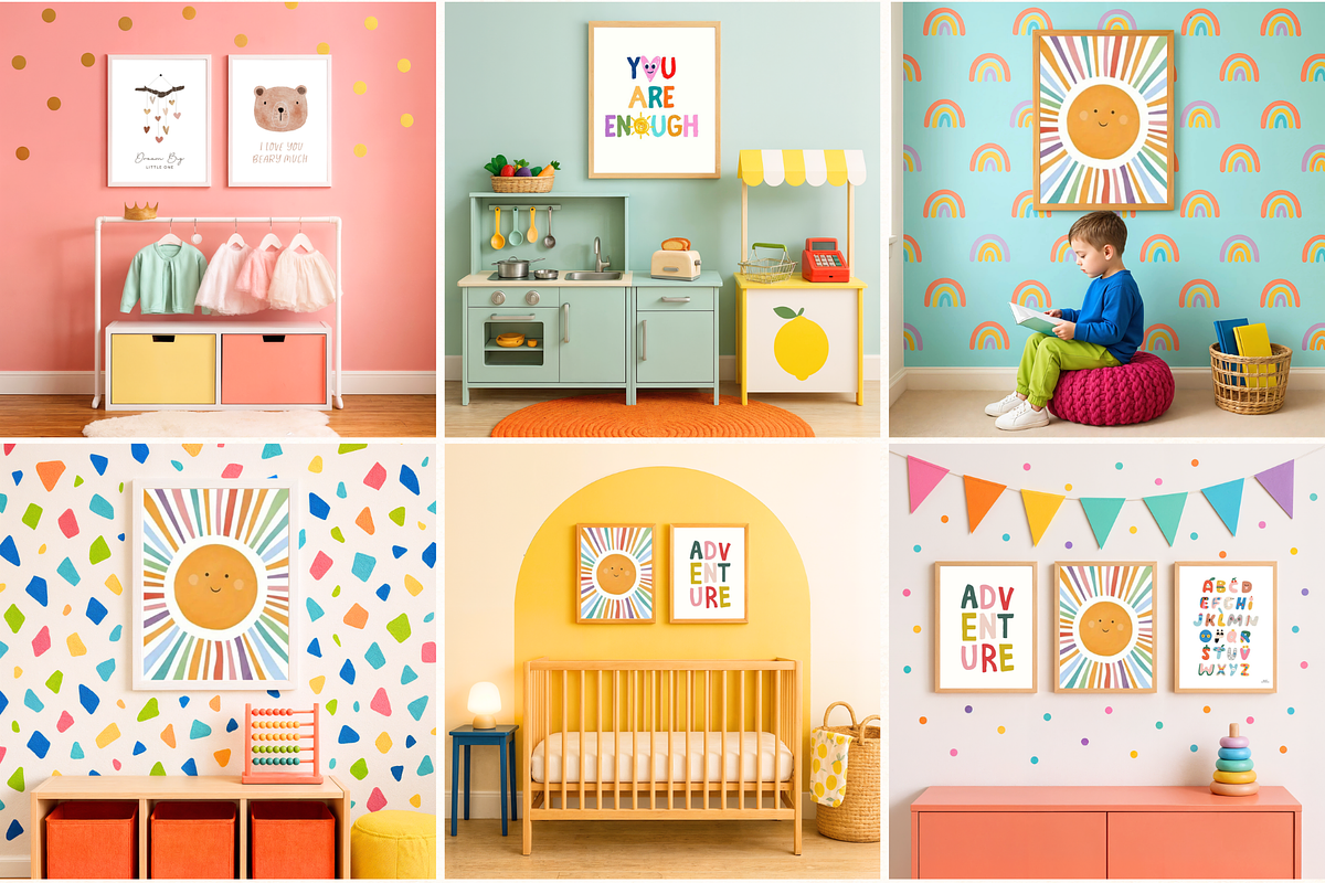 50 Kids Nursery Frame Canva Mockups, a Household Mockup by Matisse Studio (Photo 2 of 10)