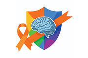 Multiple Sclerosis Awareness Brain, a Person Illustration by Designer_Momina (Thumbnail 2 of 16)