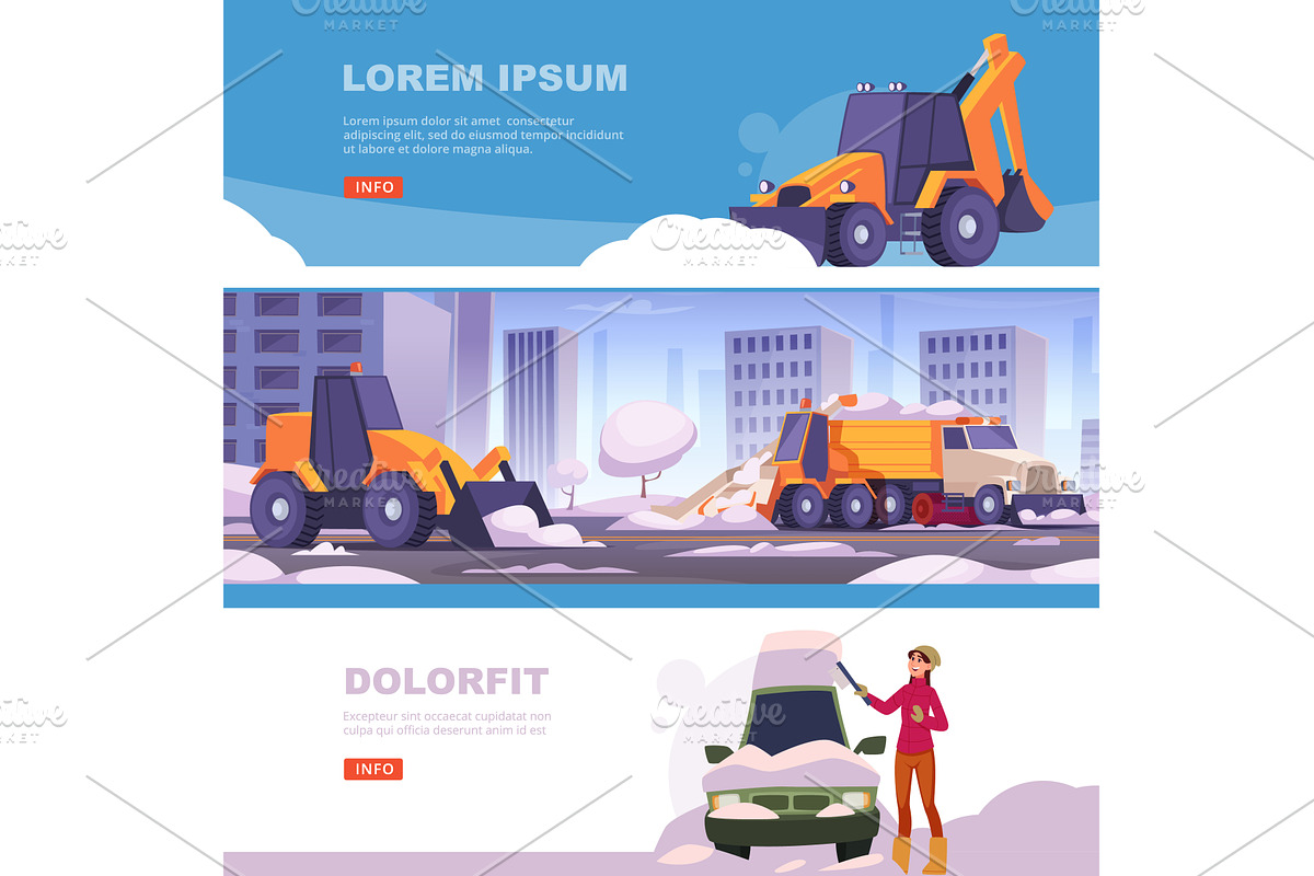 Snow removal equipment. urban snow, a Transportation Illustration by Onyx