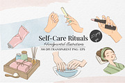 Self-Care Rituals PNG & EPS, a Healthcare Illustration by Marine art (Thumbnail 1 of 4)
