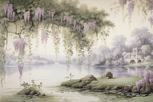 Wisteria Bloom Landscape