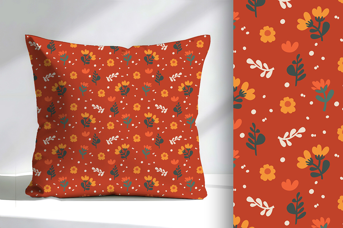 Terra Cotta Abstract Floral Seamless, a Pattern Graphic by Sharon Schwalbe (Photo 2 of 4)