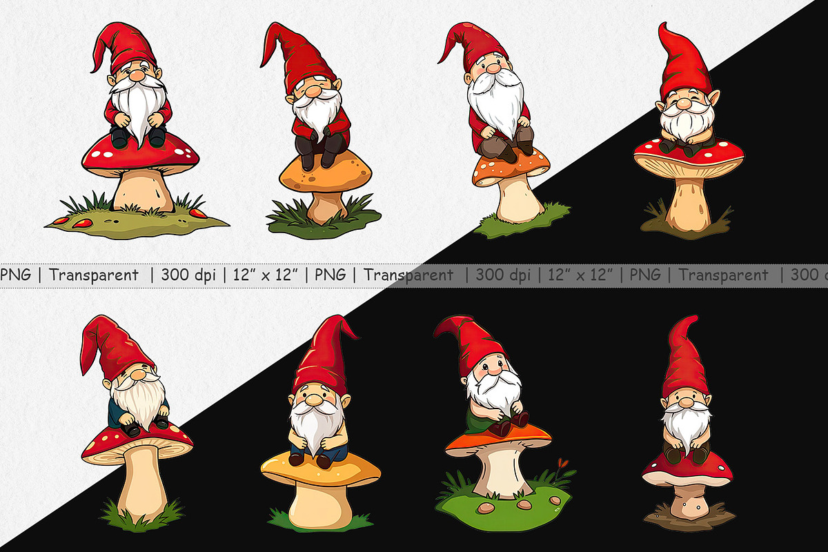 Gnome in the Forest Clipart, a Graphic by Artnoy (Photo 2 of 5)
