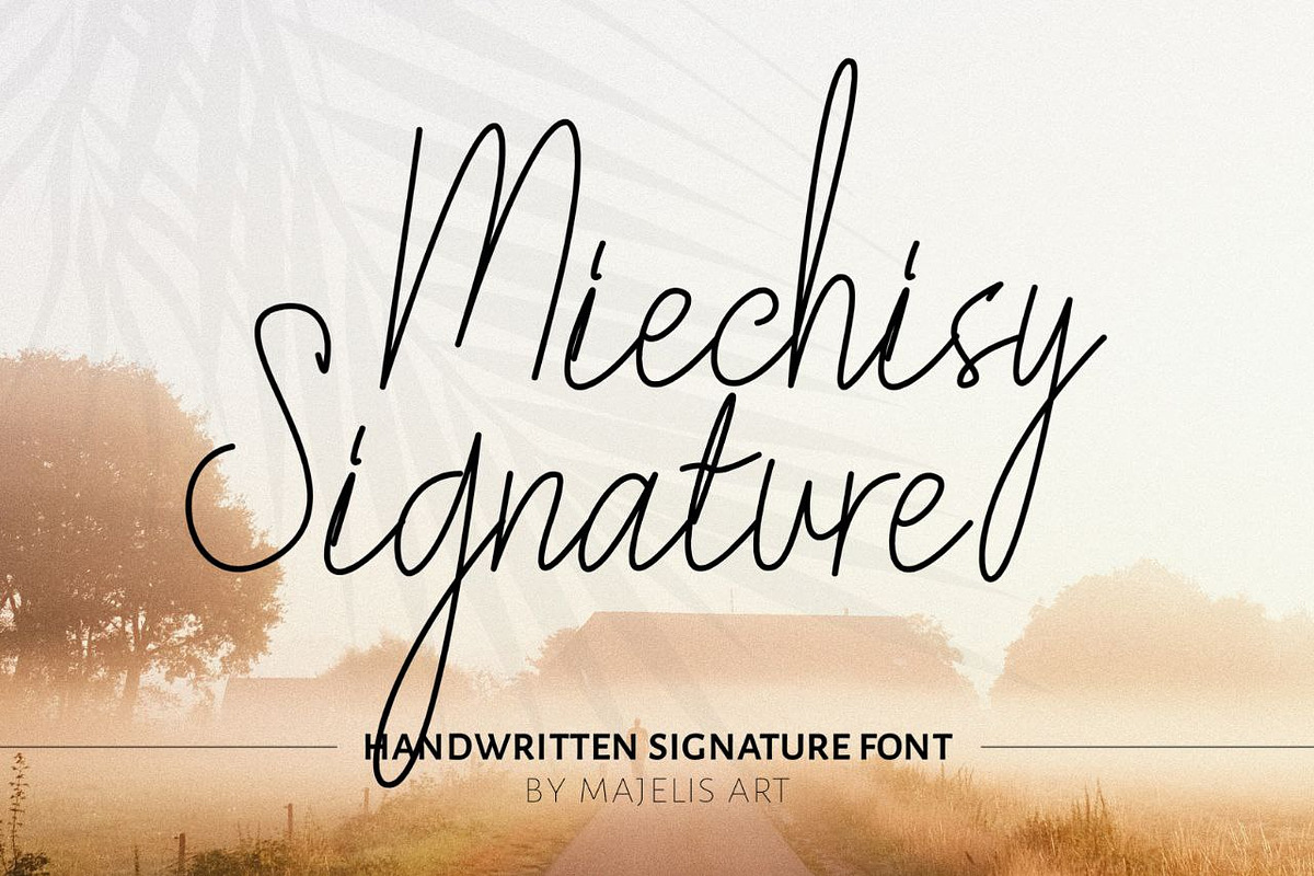 Miechisy - Signature, a Handwritten Font by Majelis Art (Photo 1 of 9)