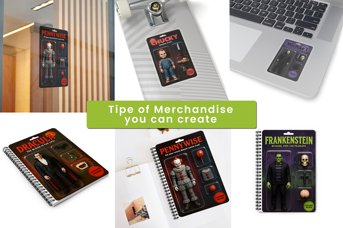 Halloween Action Figures Bundle PNG, an Object Graphic by Nina Shaw (Photo 6 of 18)