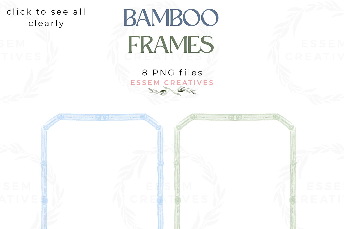 Grandmillenial Bamboo Frame Clipart, a Background Graphic by Essem Creatives (Photo 2 of 5)