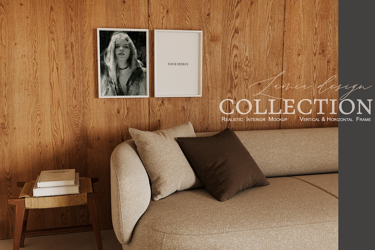 Oslo Japandi Wood Frame Mockup, a Household Mockup by LAMIA DESIGN (Photo 9 of 18)