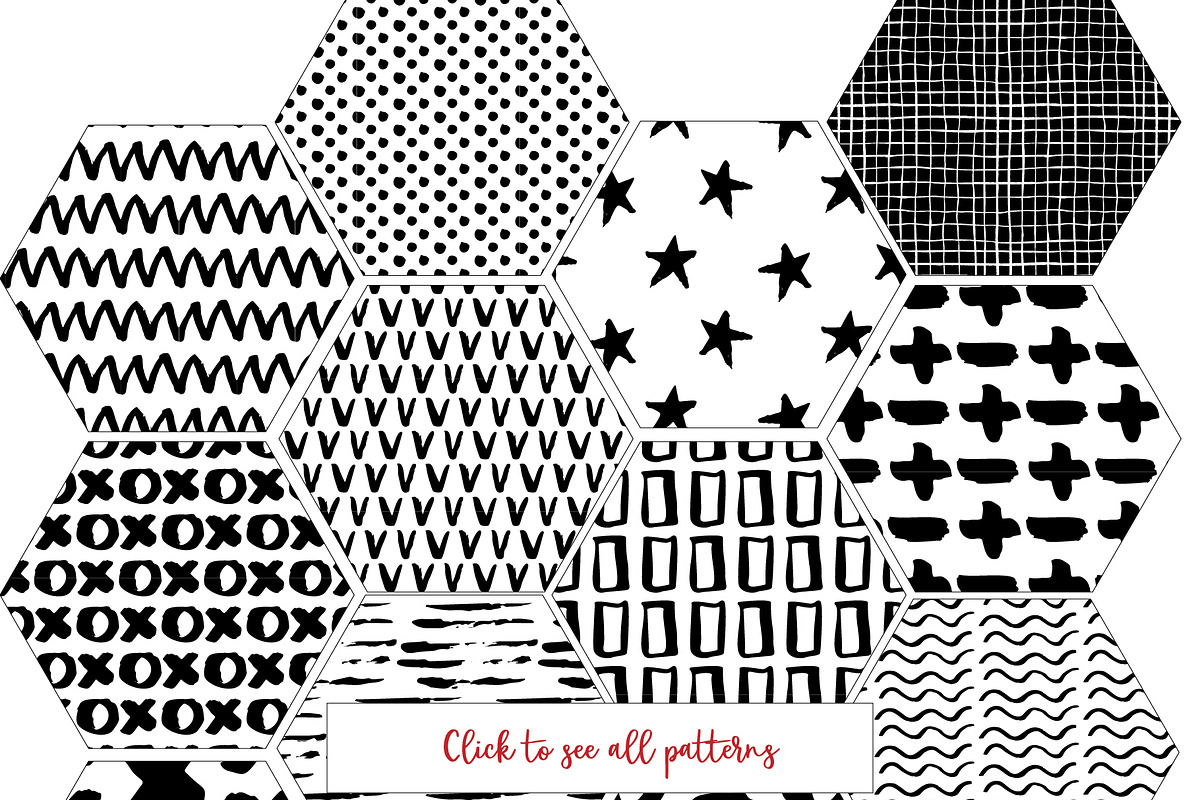 30 Seamless Ink Marks Patterns, a Pattern Graphic by 5August Art (Photo 2 of 5)