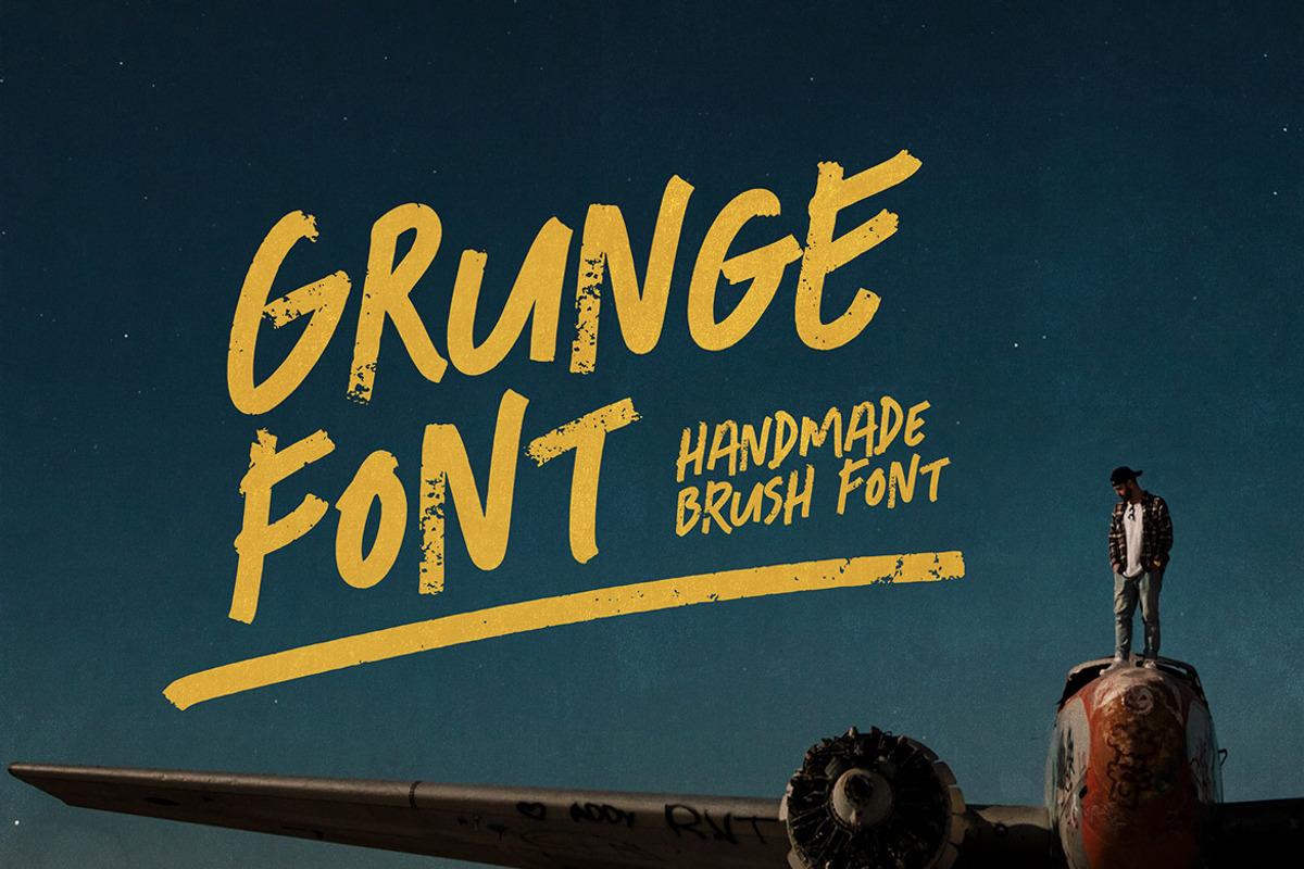Grunge Font - Freestyle Display Font, a Font by Cruzine (Photo 1 of 7)
