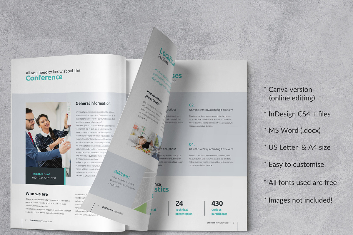 Conference Program Brochure, a Brochure Template by Sabin (Photo 2 of 7)