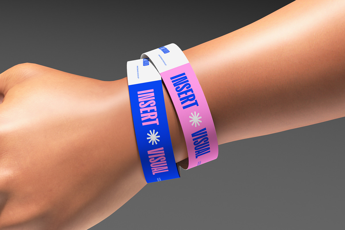 Wristband With Hand Mockup, a Product Mockup by graphicook (Photo 2 of 4)