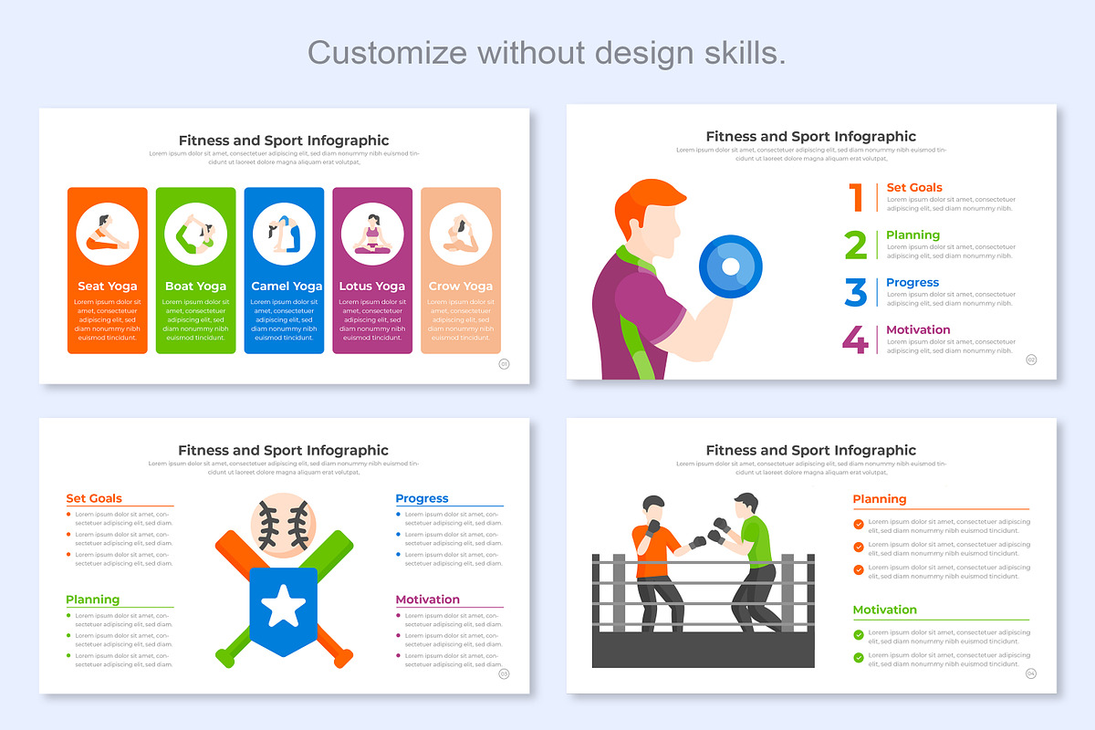 Fitness & Sport Infographic Template, a Presentation Template by Mighty-Slide (Photo 2 of 7)