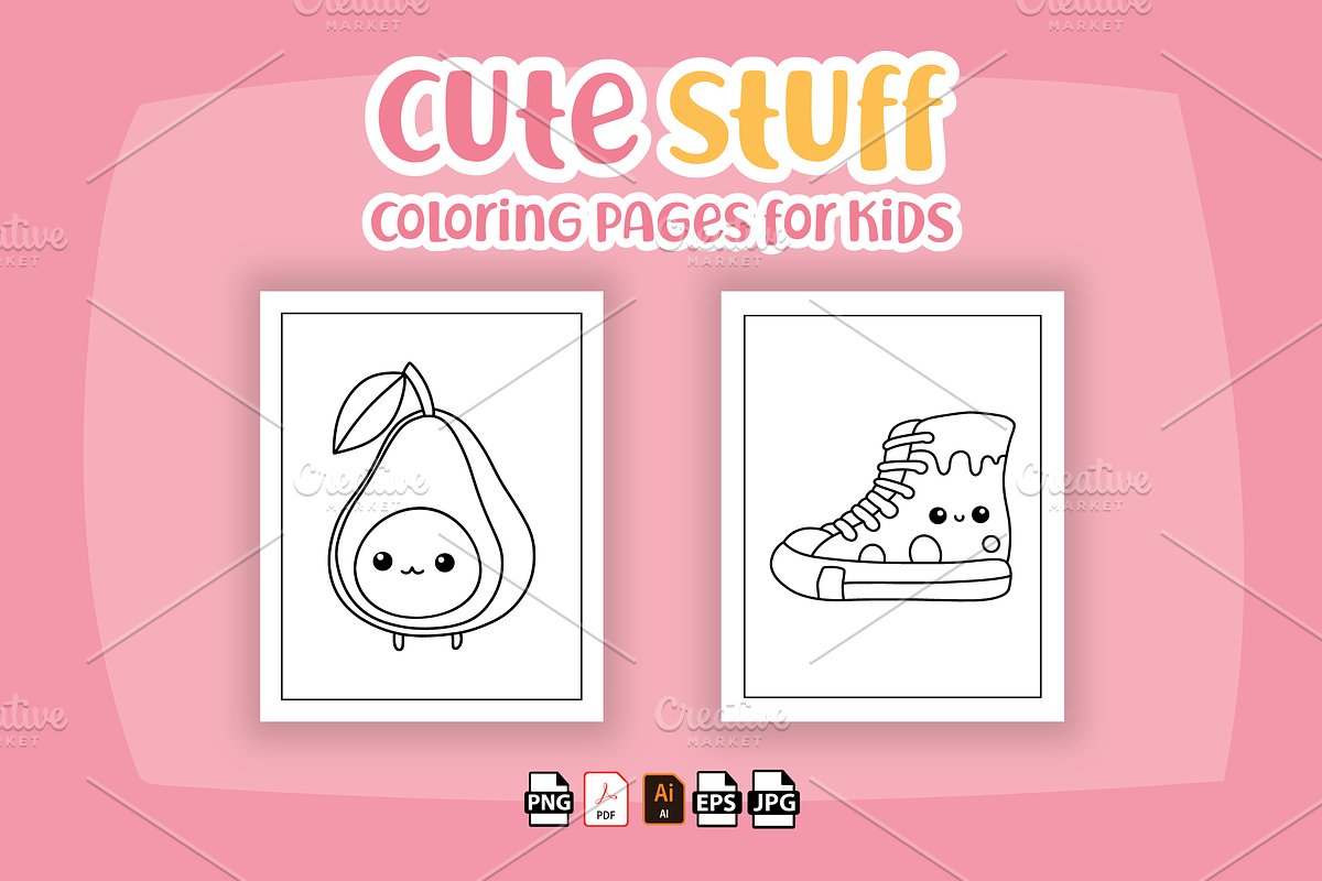 Cute Stuff Coloring Pages Kids - Kdp, an Education Illustration by Sultana177 (Photo 3 of 3)