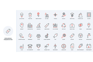 Green energy technology icons, a Technology Illustration by Lemberg Vector