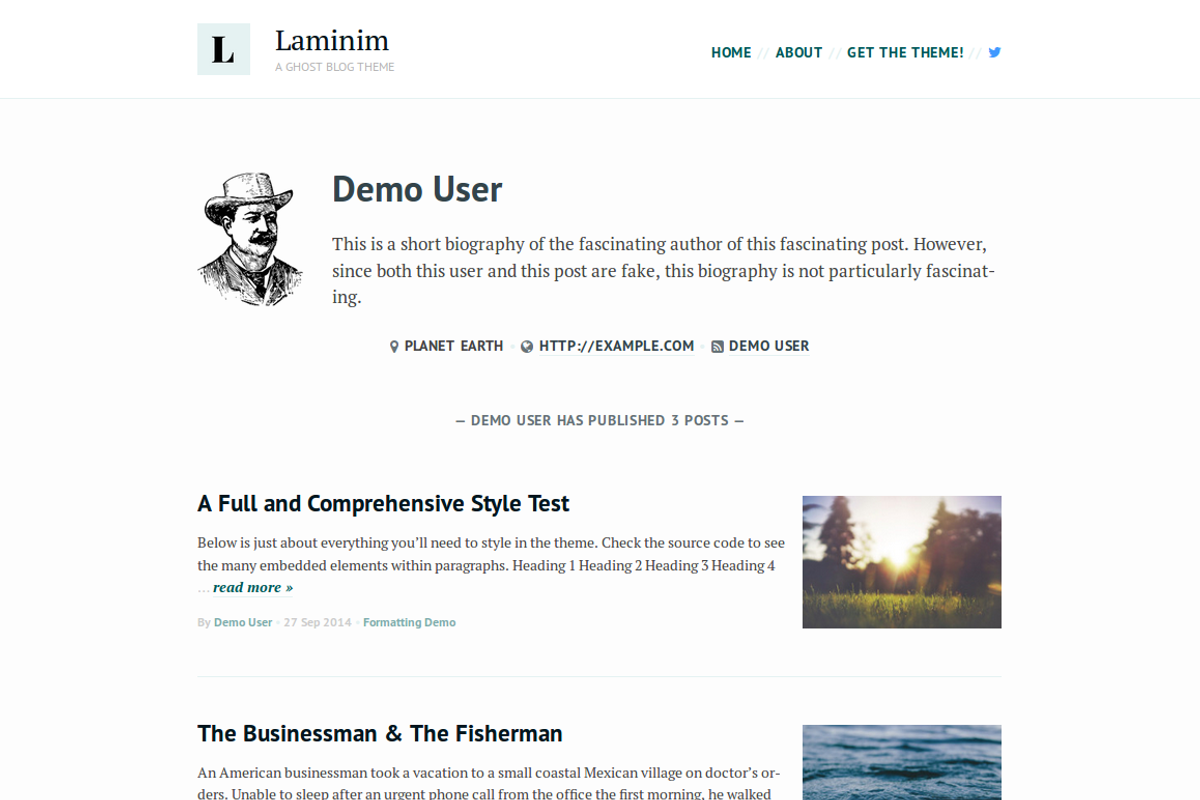 Laminim — Ghost 5 Theme for Bloggers, a Websites & App Template by Curiositry (Photo 4 of 5)