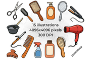 Hair Salon PNG Hairstylist Clipart, a Healthcare Illustration by QM_ART (Thumbnail 2 of 7)